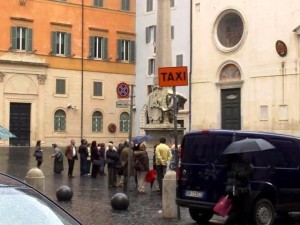 sotto la pioggia