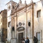 S. Lucia della Tinta in un acquarello di A. Pinelli del 1831
