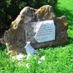 Parte del monumento a Pasolini di Ostia, danneggiato il 31 marzo 2016